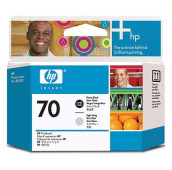 HP 70 - C9407A - Têtes d'impression - 1 x noir photo et 1 x gris clair
