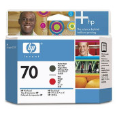 HP 70 - C9409A - Têtes d'impression - 1 x noir mat et 1 x rouge